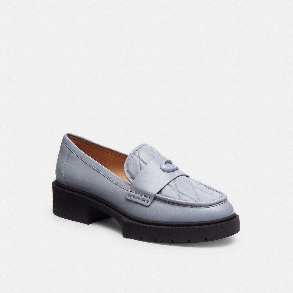 Coach Leah Loafer With Quilting Leather/Grey Blue | 140-ALTNEM