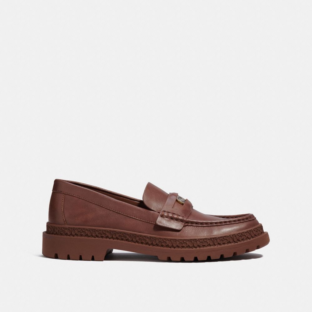 Coach Loafer With Signature Coin Saddle | 153-KSLGFD