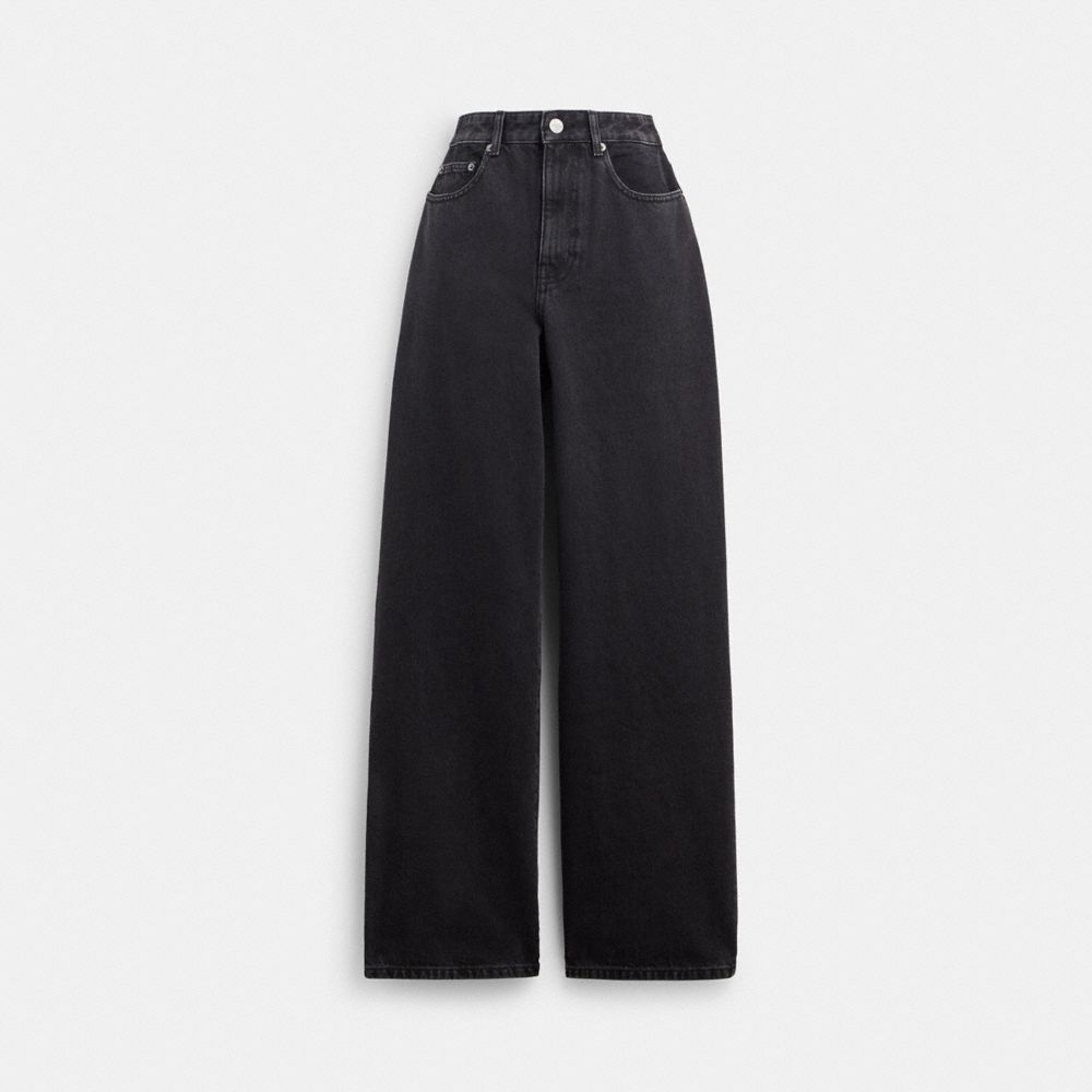 Coach Loose Fit Jeans In Organic Cotton Black | 874-BATLGQ