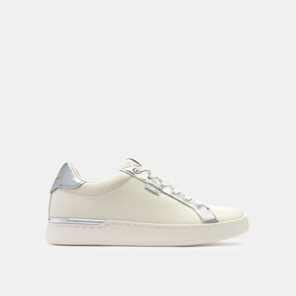 Coach Lowline Low Top Sneaker Chalk/Silver | 182-UPVXKZ