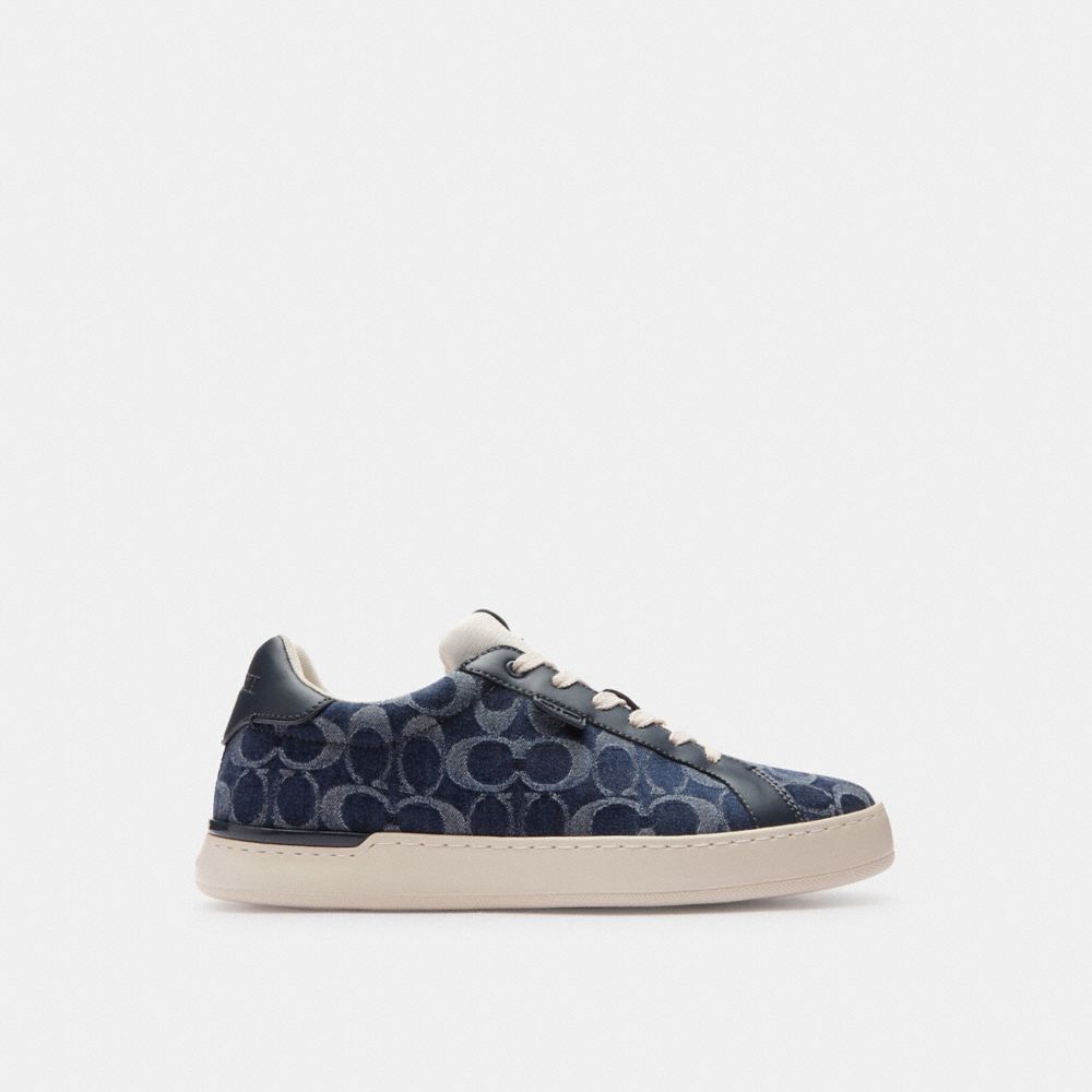 Coach Lowline Low Top Sneaker In Signature Denim Blue Denim | 195-UMIFDH