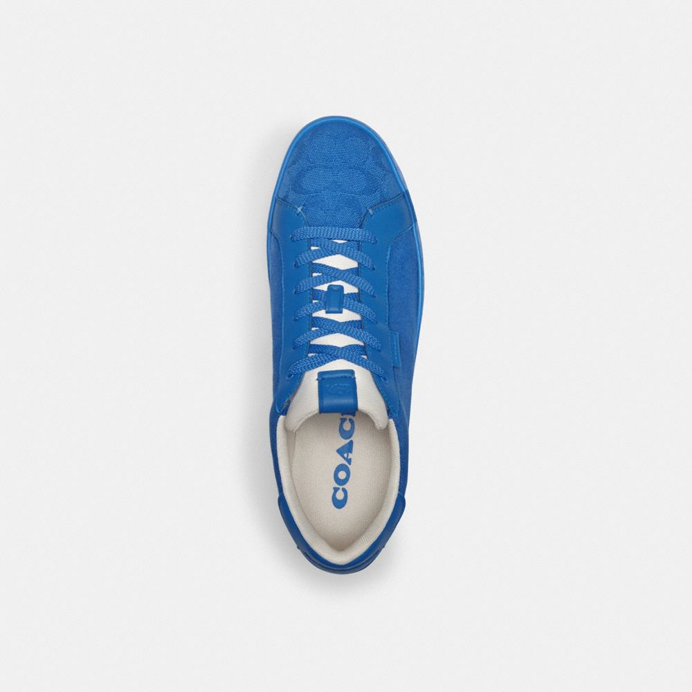 Coach Lowline Low Top Sneaker In Signature Canvas Blueberry | 518-KRPIUQ