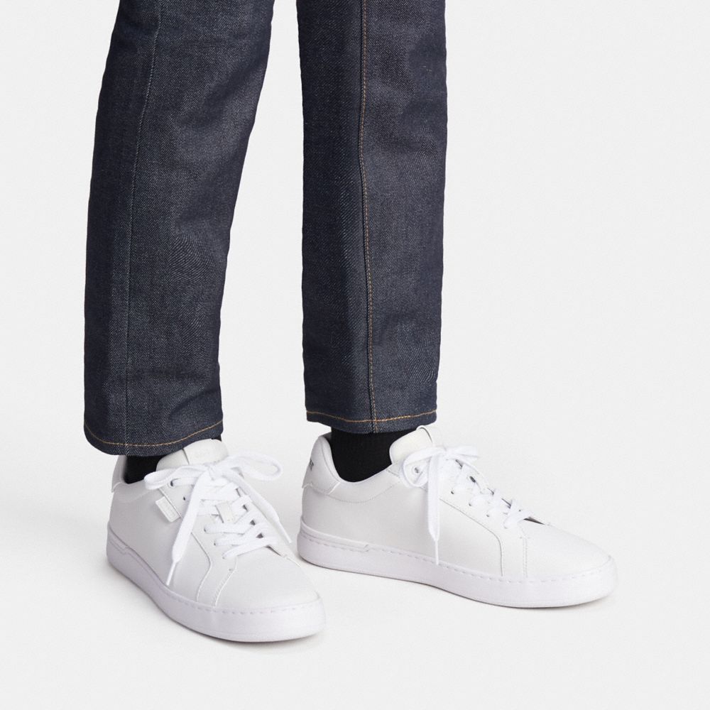 Coach Lowline Low Top Sneaker Optic White | 593-JCQGKU