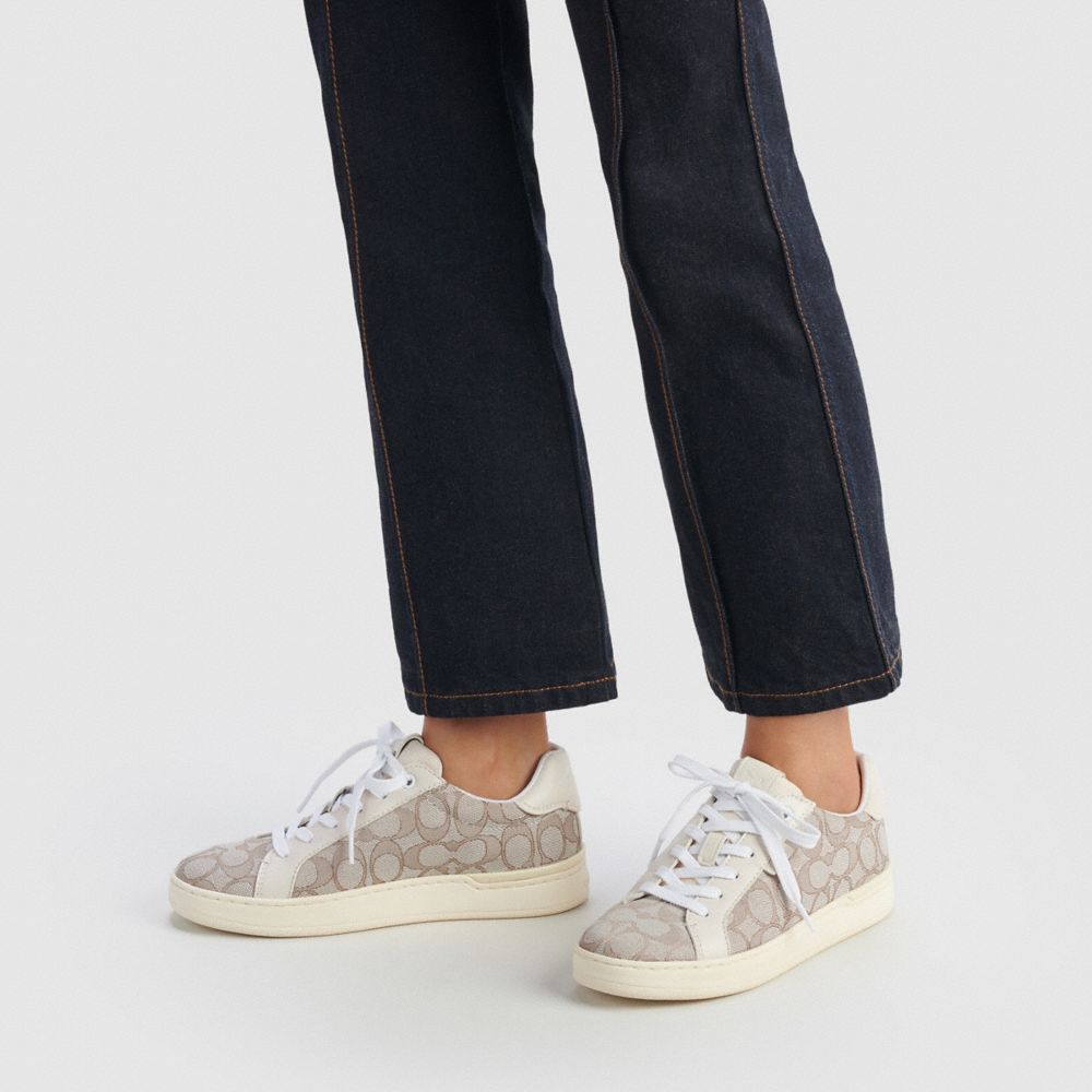 Coach Lowline Low Top Sneaker Stone/Chalk | 098-VGSNIB