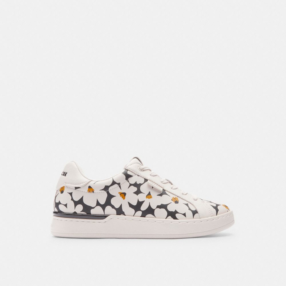 Coach Lowline Low Top Sneaker With Floral Print Chalk Multi | 527-RBNVPC