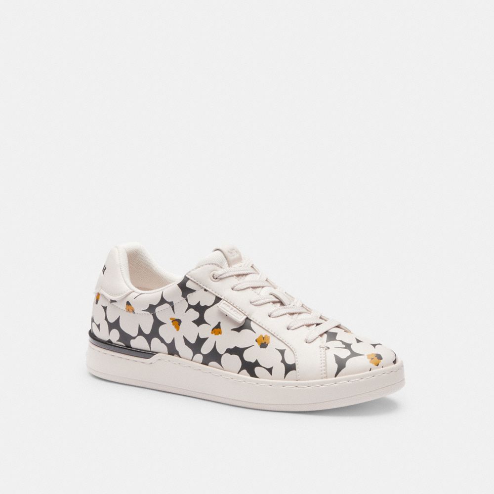 Coach Lowline Low Top Sneaker With Floral Print Chalk Multi | 527-RBNVPC