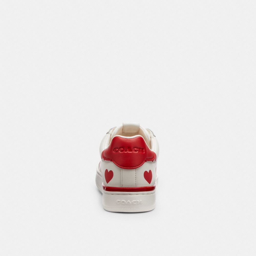 Coach Lowline Low Top Sneaker With Valentine's Print Chalk/Sport Red | 328-QRXDGV