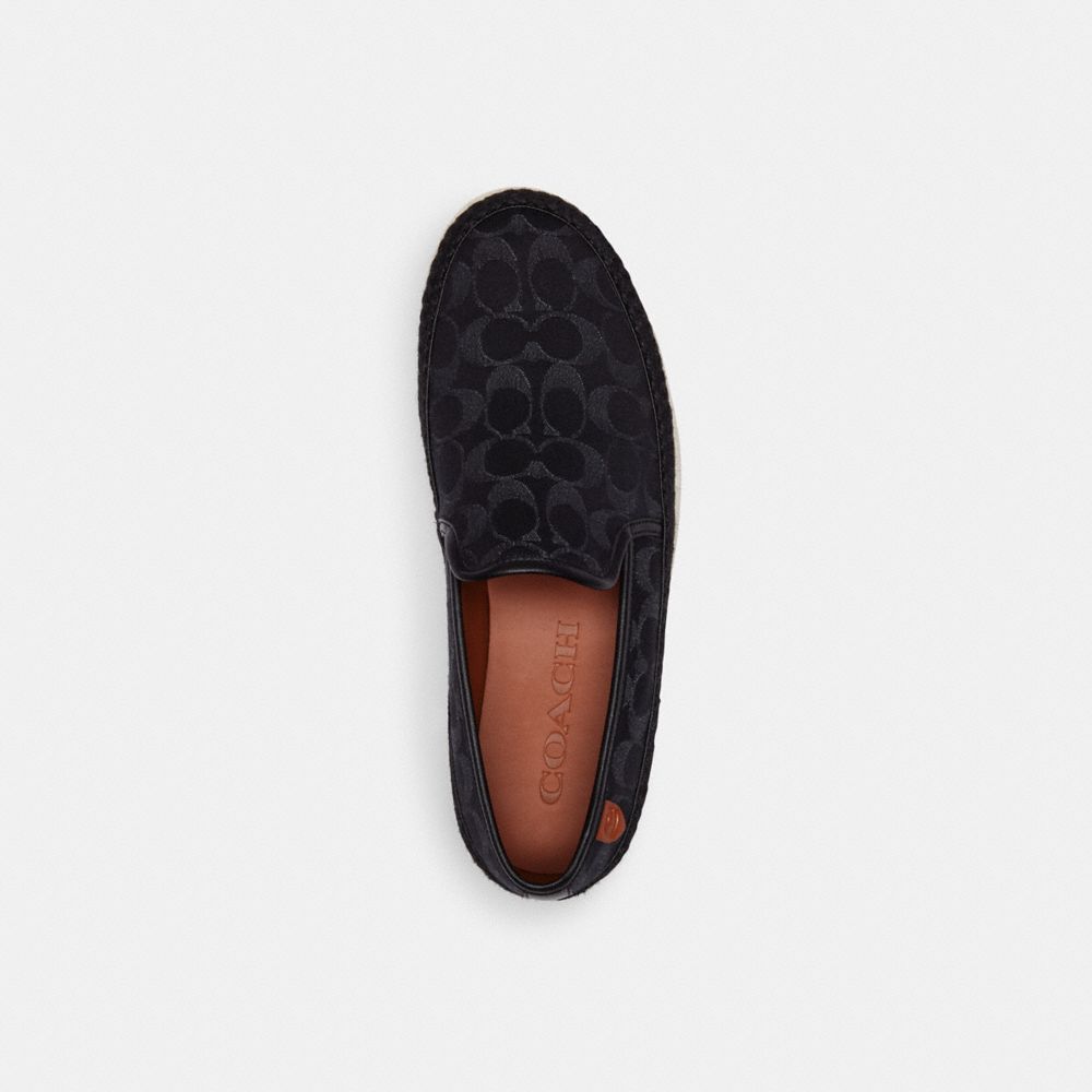 Coach Miles Espadrille In Signature Denim Black Denim | 769-KFLRSG