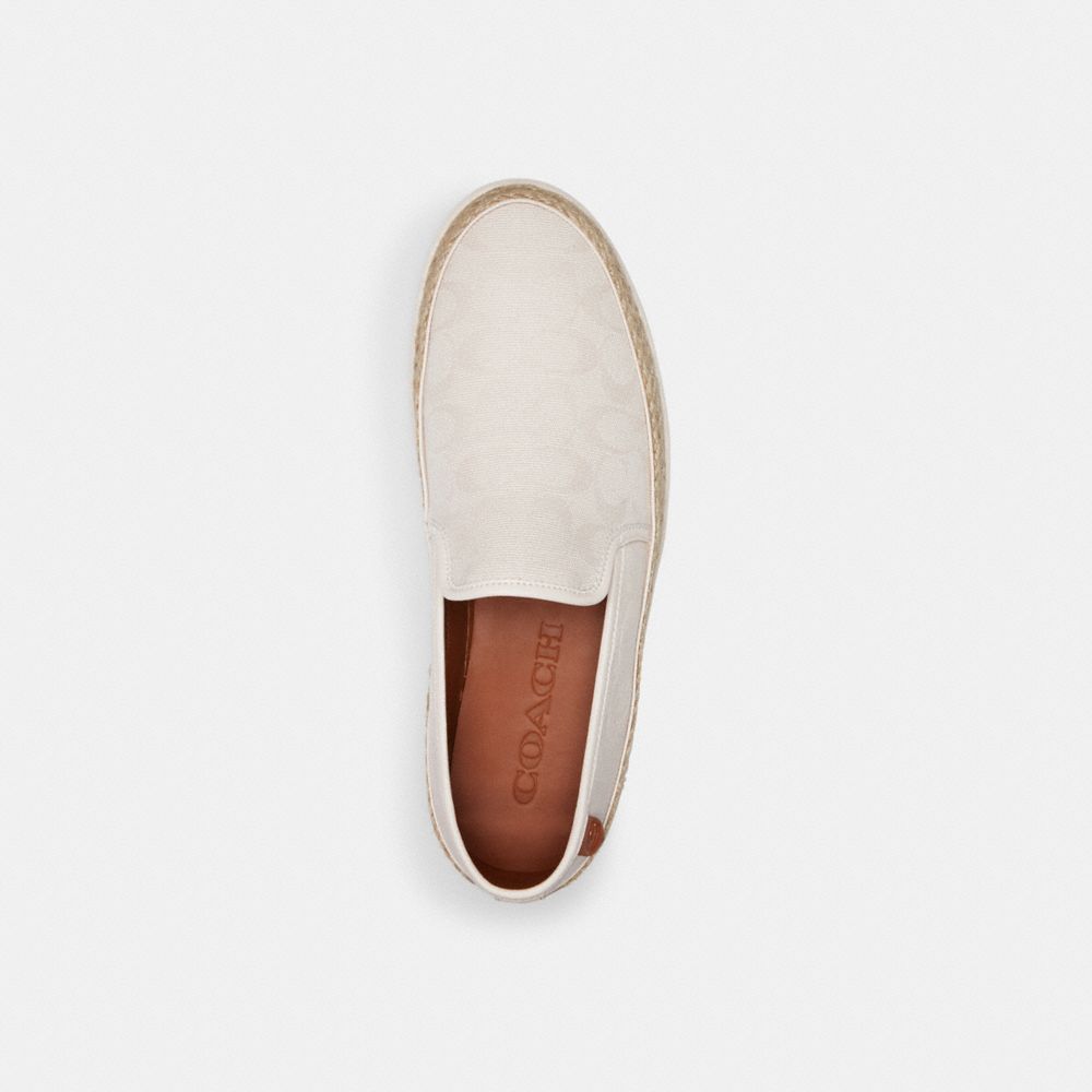 Coach Miles Espadrille In Signature Jacquard Chalk | 609-YSRKVI