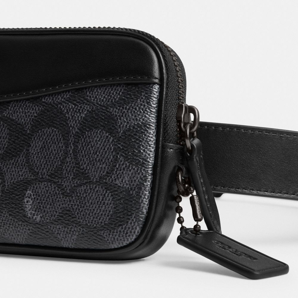 Coach Multi Pouch Belt Bag In Signature Canvas Charcoal | 321-GKCEDH