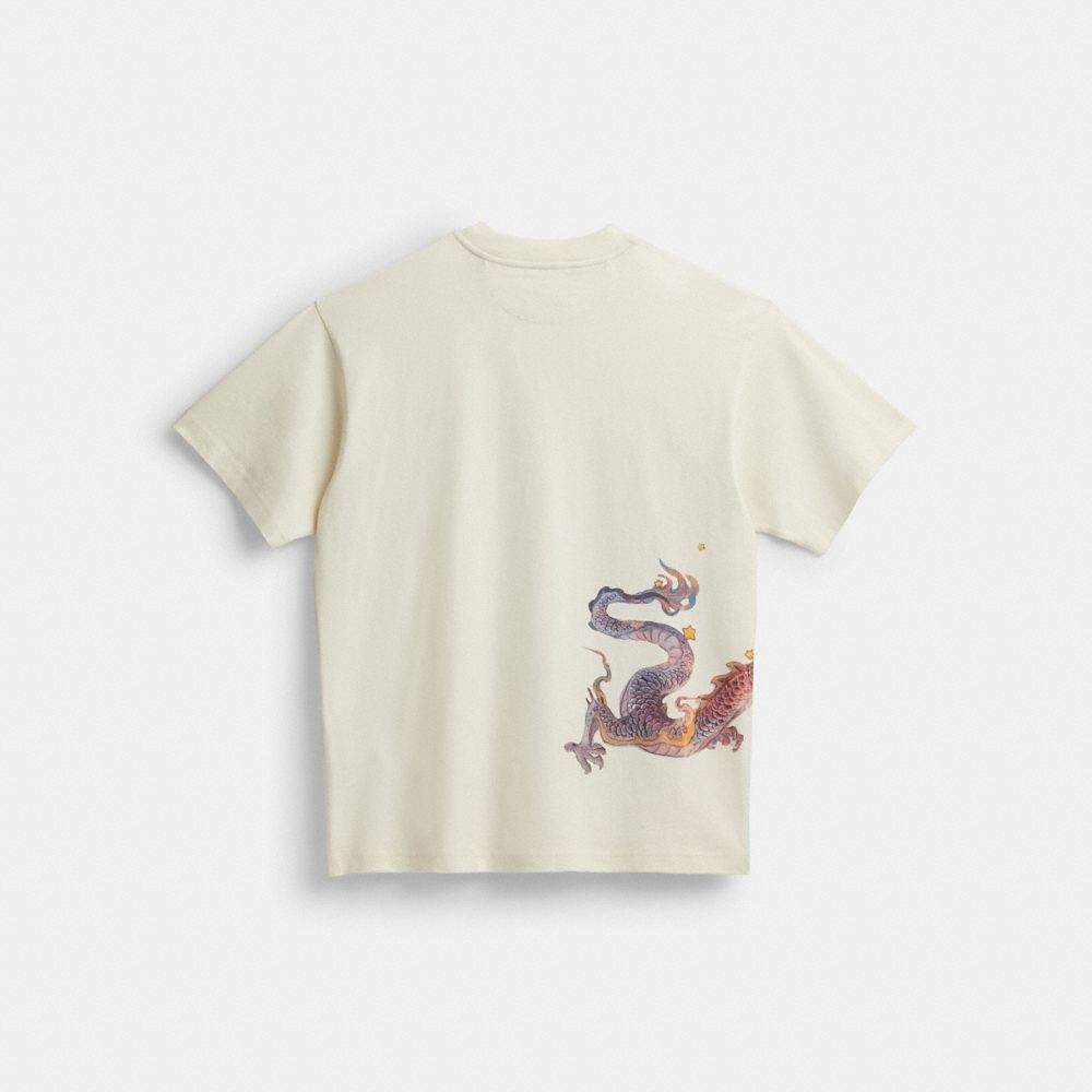 Coach New Year T Shirt With Dragon Cream | 420-TNPMJL