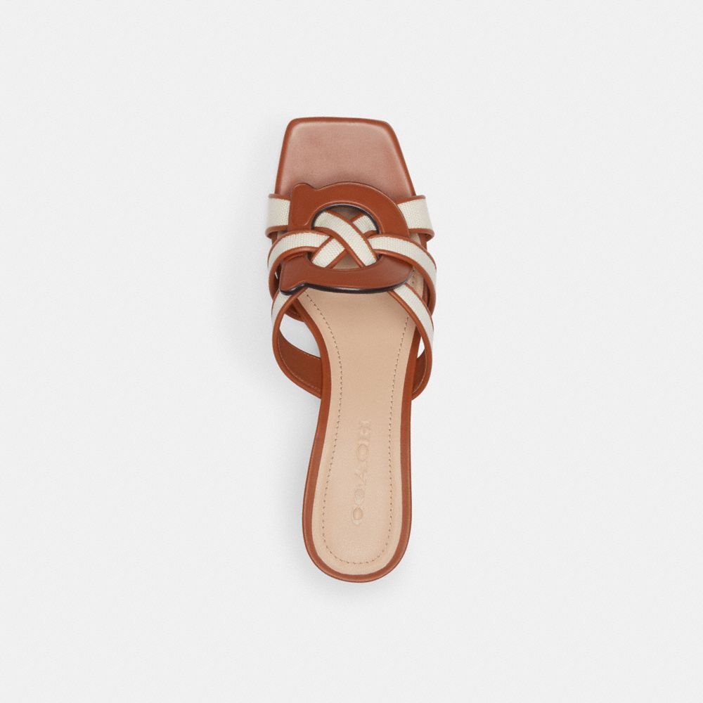 Coach Nikki Sandal Chalk Burnished Amber | 734-IPNAME