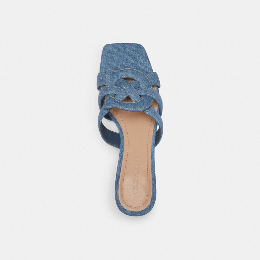 Coach Nikki Sandal Indigo Denim | 742-HZTWOG