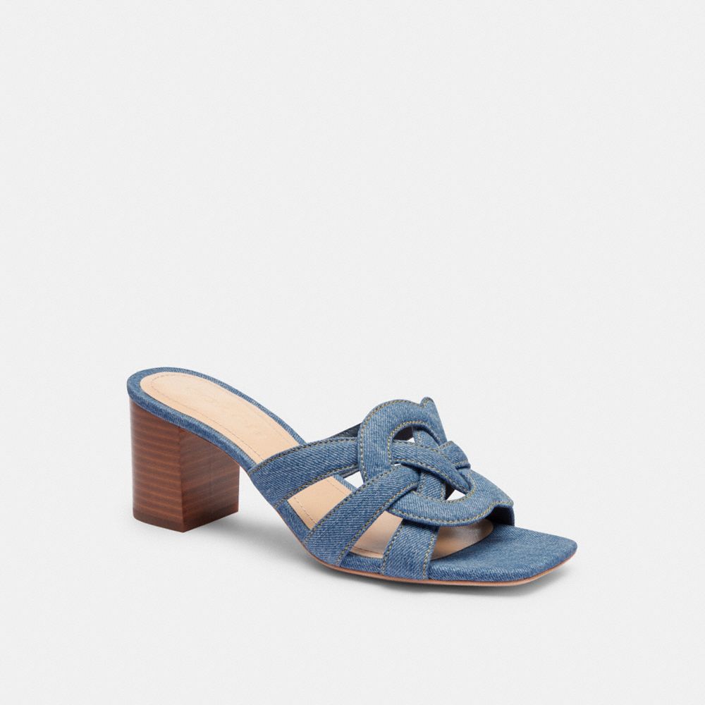 Coach Nikki Sandal Indigo Denim | 742-HZTWOG