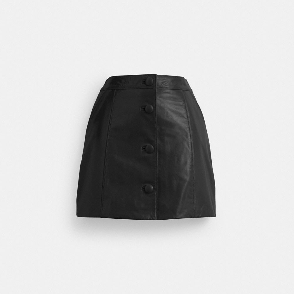 Coach Patent Leather Mini Skirt Black | 014-GVCTMO