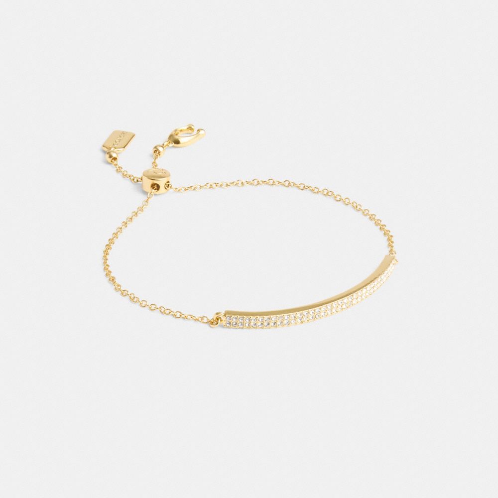 Coach Pavé Bar Slider Bracelet Gold | 438-KVMRTX