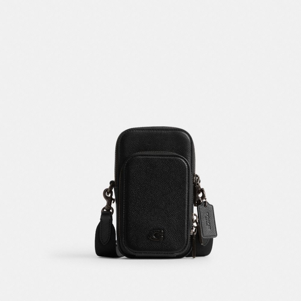 Coach Phone Crossbody Black | 519-TQKJCW