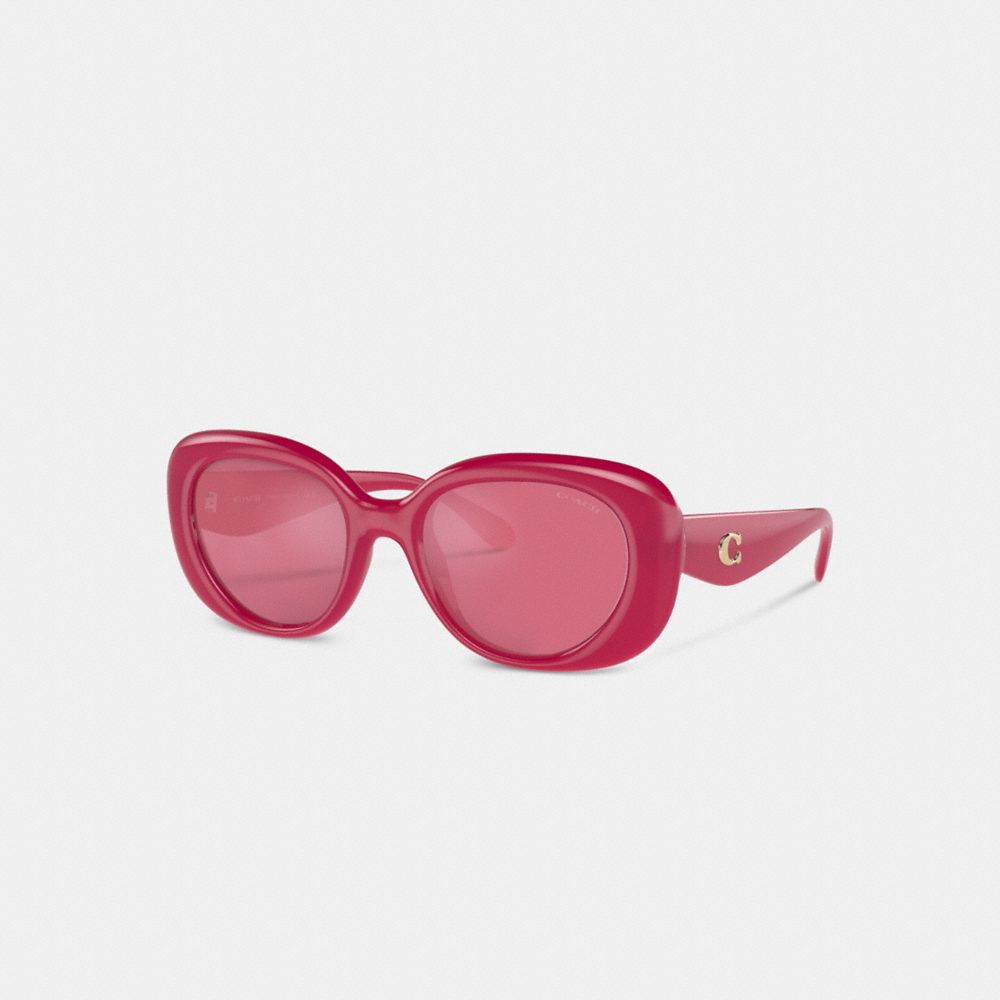 Coach Pillow Tabby Round Sunglasses Magenta | 263-WYBFKC