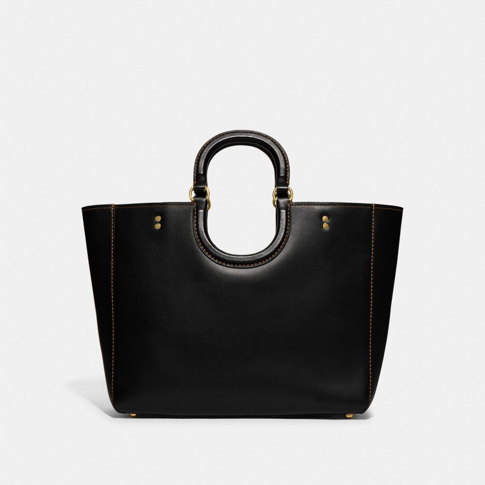 Coach Rae Tote Bag Glovetanned Leather/Brass/Black | 497-HXLTIN