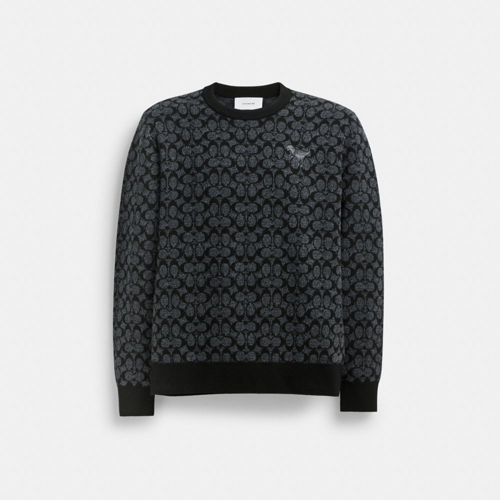 Coach Rexy Sweater Black Signature | 716-ZIYVTX