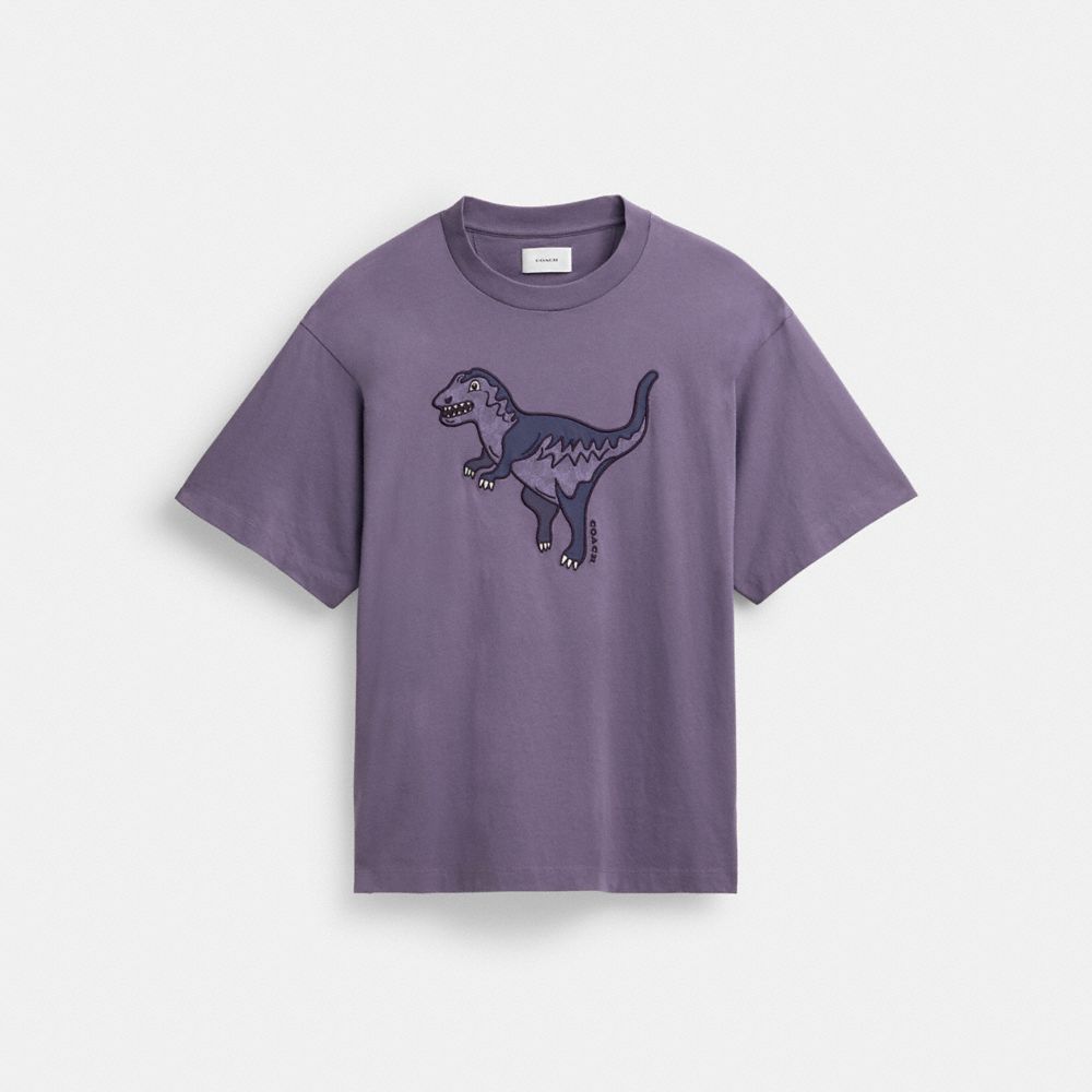 Coach Rexy T Shirt In Organic Cotton Purple | 753-WBNLEG