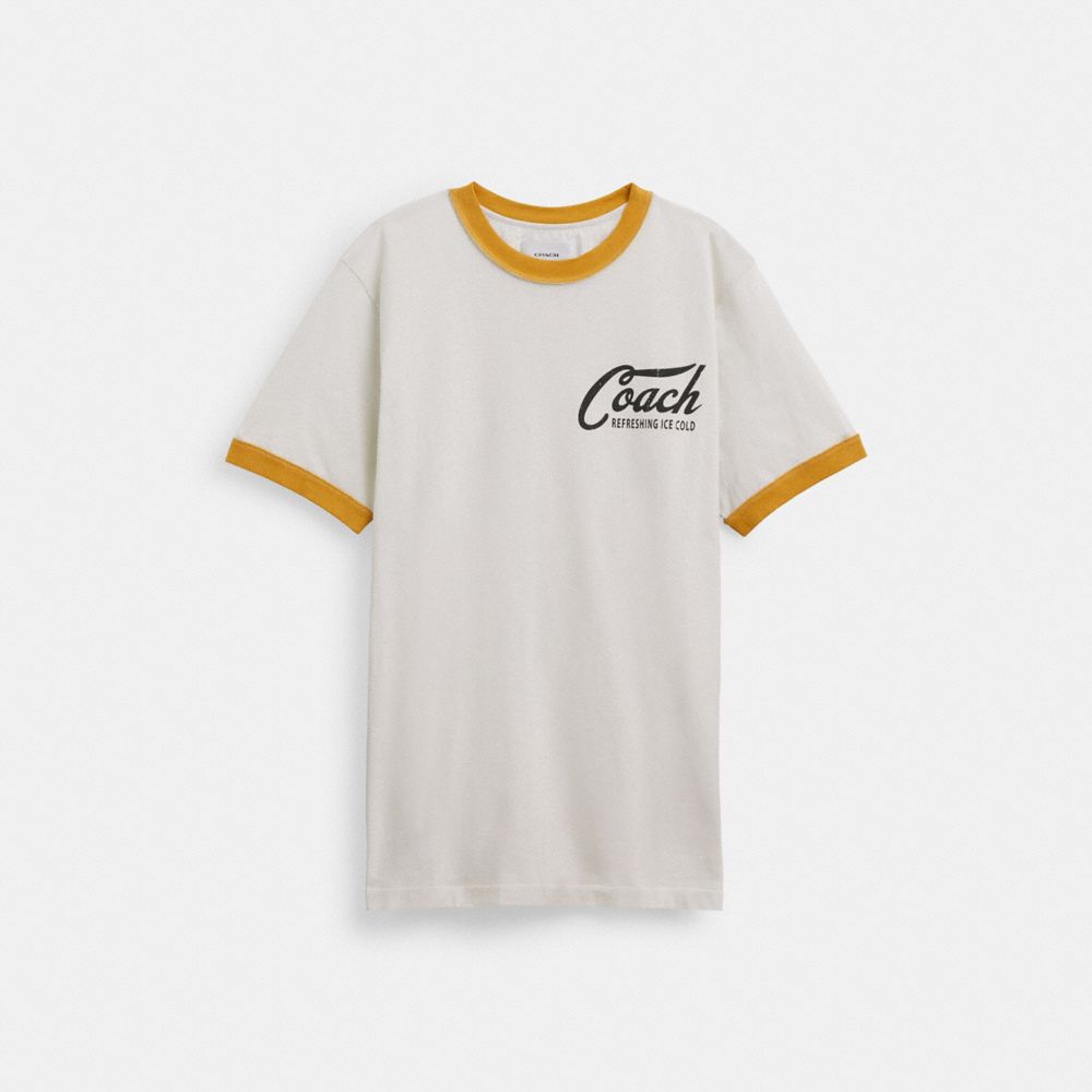 Coach Ringer T Shirt Grey | 412-BHUQLJ