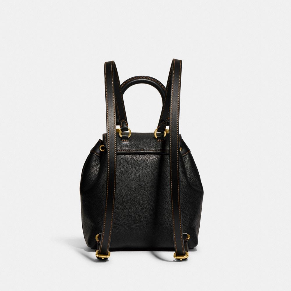 Coach Riya Backpack 21 Glovetanned Leather/Brass/Black | 725-RECPFU