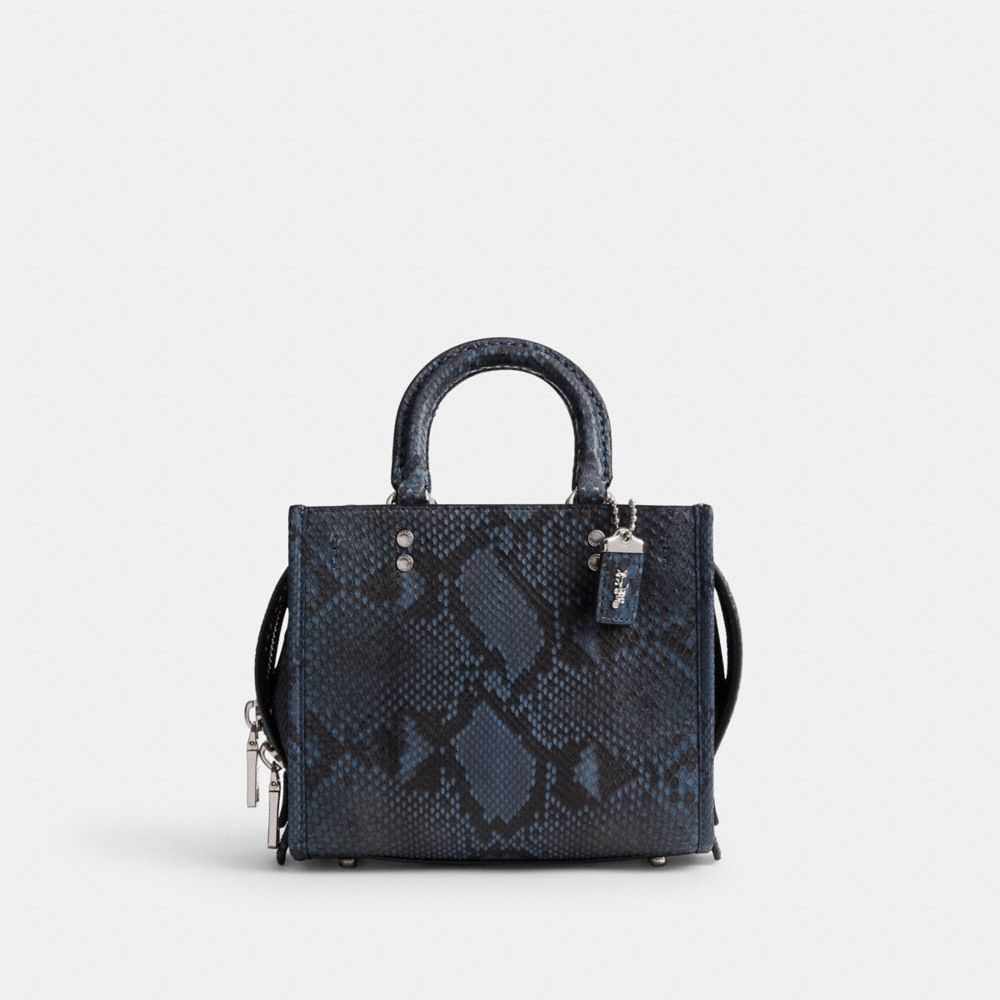 Coach Rogue 20 In Python Silver/Dark Denim | 218-VFJXOL