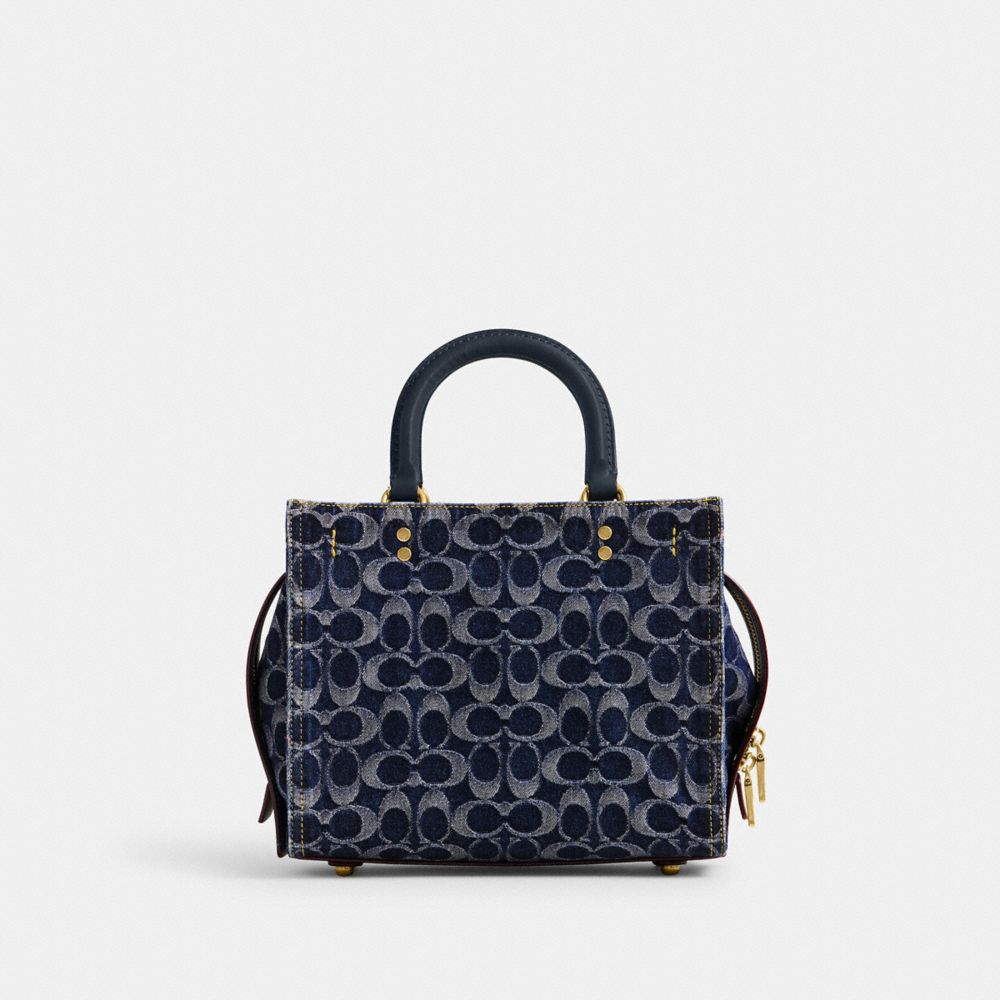 Coach Rogue Bag 25 In Signature Denim Brass/Blue | 371-VXDSPJ