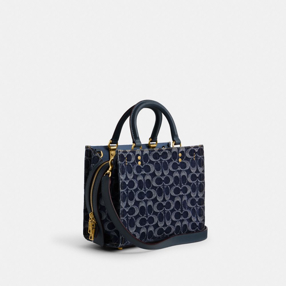 Coach Rogue Bag 25 In Signature Denim Brass/Blue | 371-VXDSPJ