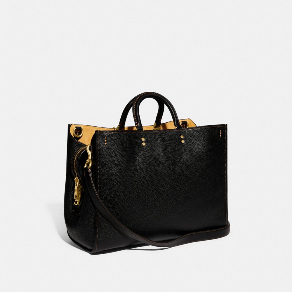 Coach Rogue Bag 39 In Regenerative Leather Pebble Leather/Brass/Black | 543-DAXBFE