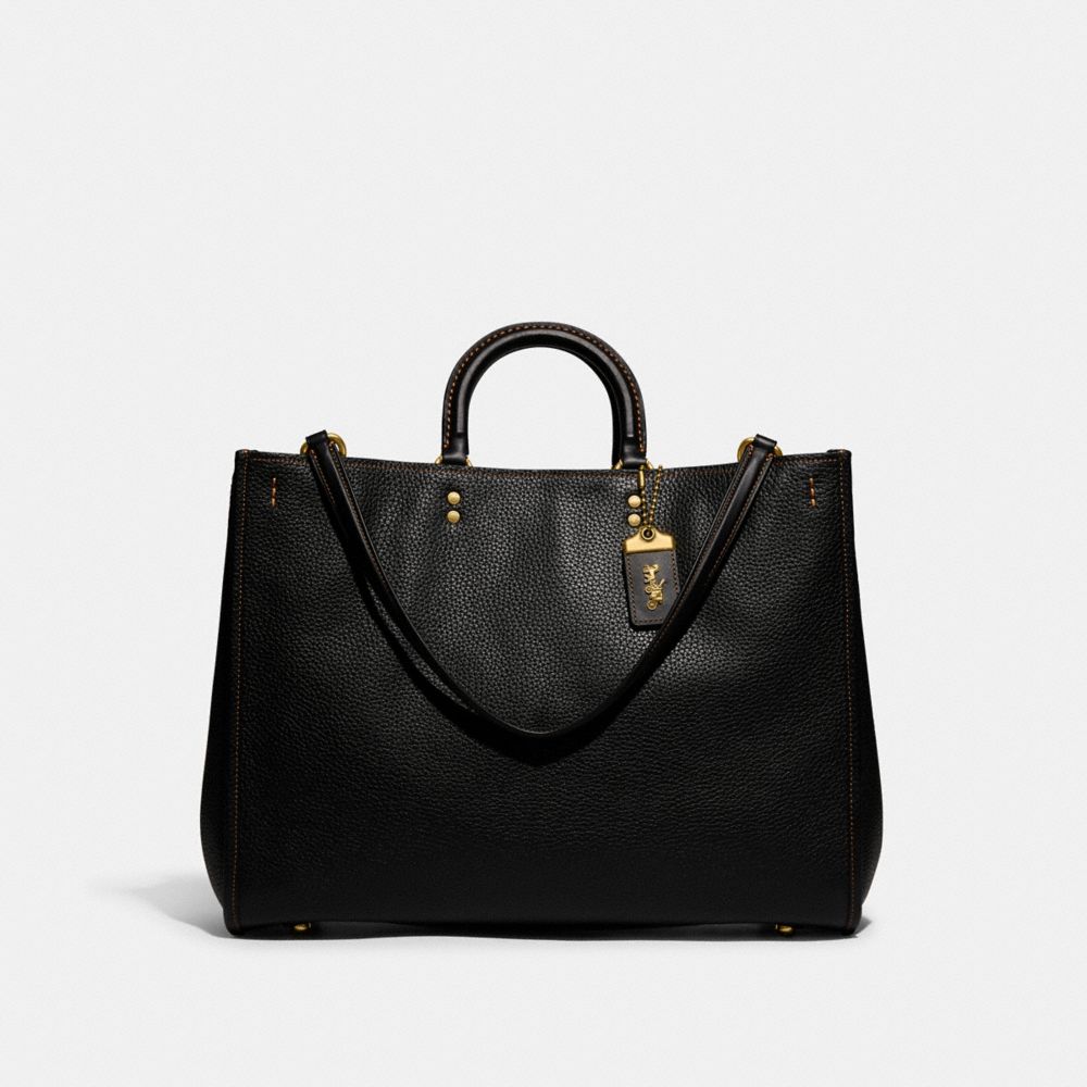 Coach Rogue Bag 39 In Regenerative Leather Pebble Leather/Brass/Black | 543-DAXBFE