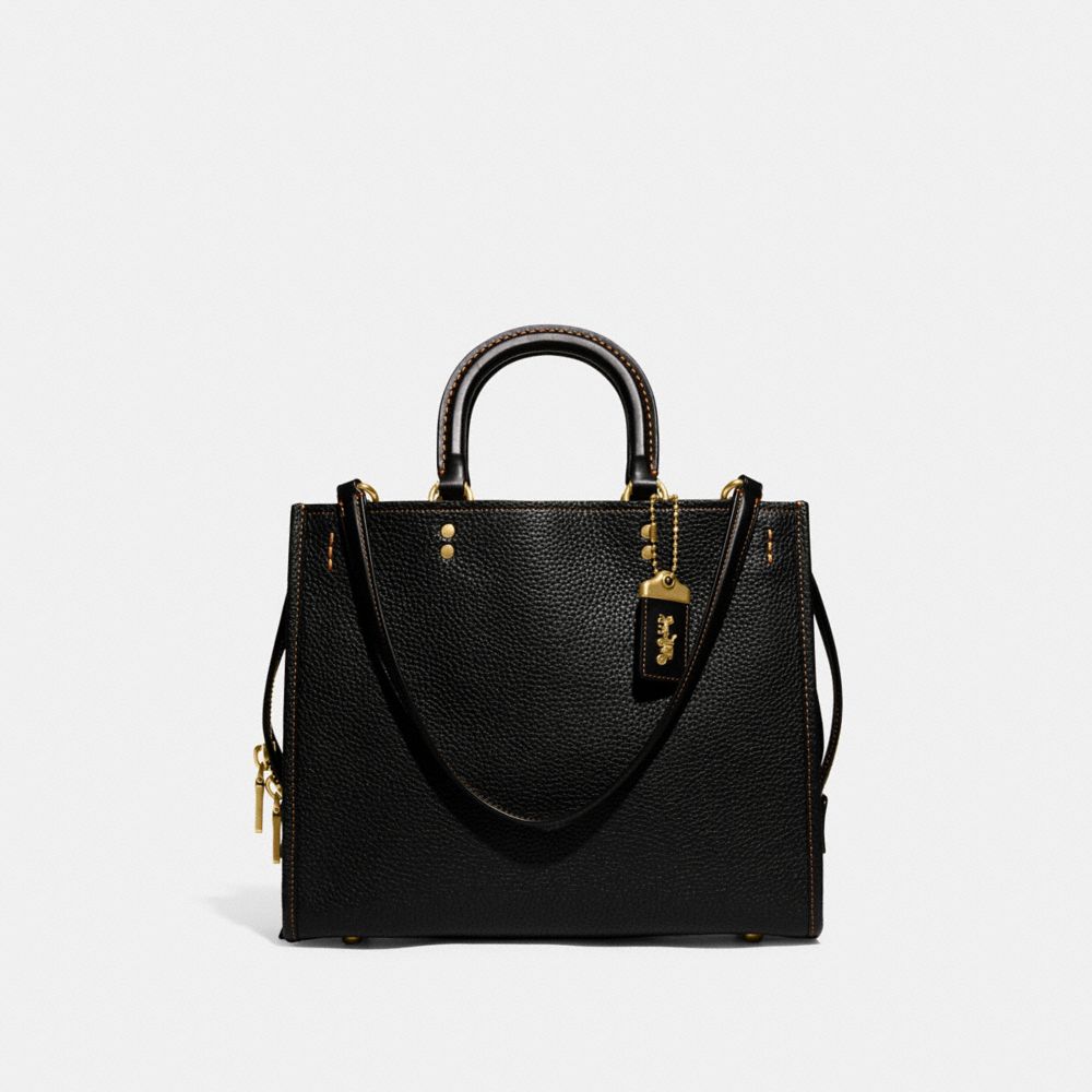 Coach Rogue Bag In Regenerative Leather Pebble Leather/Brass/Black | 169-HVXFCN