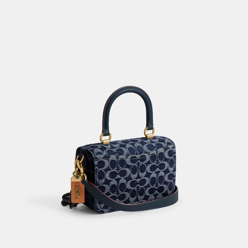 Coach Rogue Top Handle Bag In Signature Denim Denim/Brass/Blue | 905-ZCPWMG