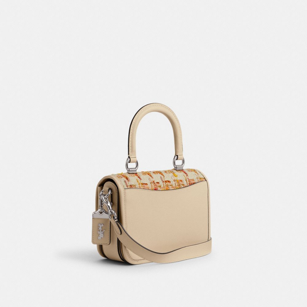 Coach Rogue Top Handle Bag In Tweed Glovetanned Leather/Silver/Neutral Multi | 489-KUNPAE