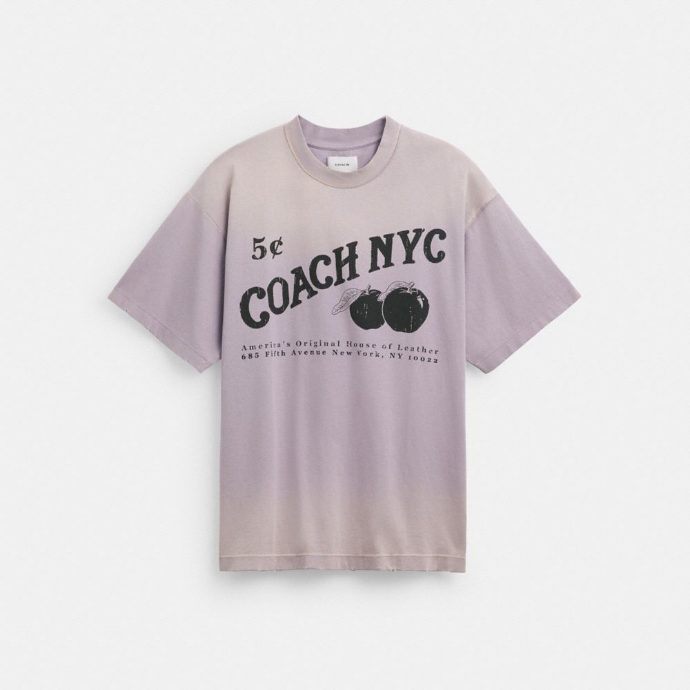 Coach Signature Apple T Shirt Purple | 346-OXGUWM