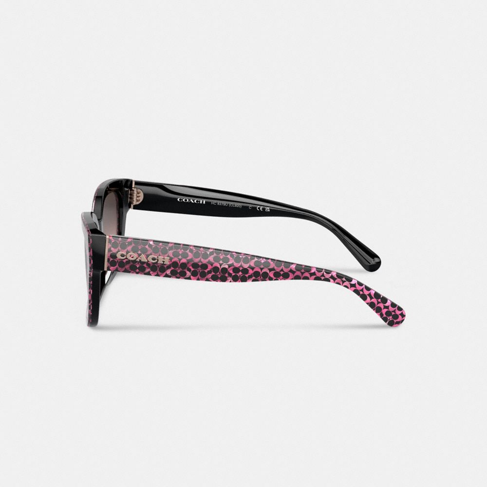 Coach Signature Round Sunglasses Ruby Pearlized Signature | 197-YZRCMP