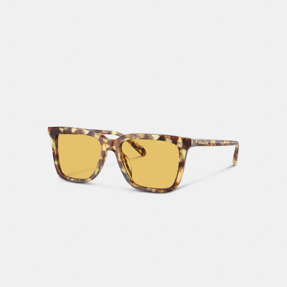 Coach Signature Square Sunglasses Honey Tortoise | 610-ZUJQKP