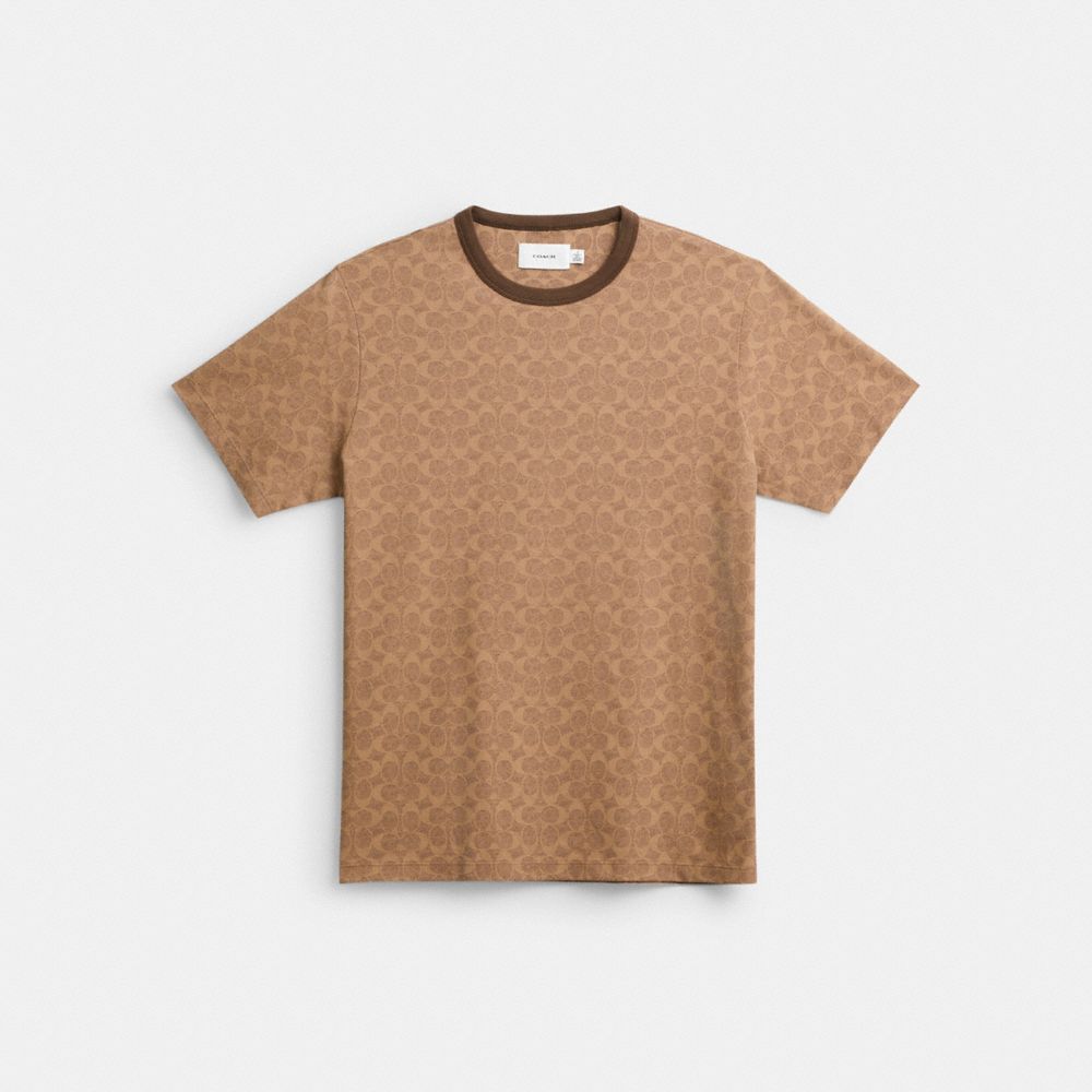 Coach Signature T Shirt Tan Signature | 752-OFDXIB