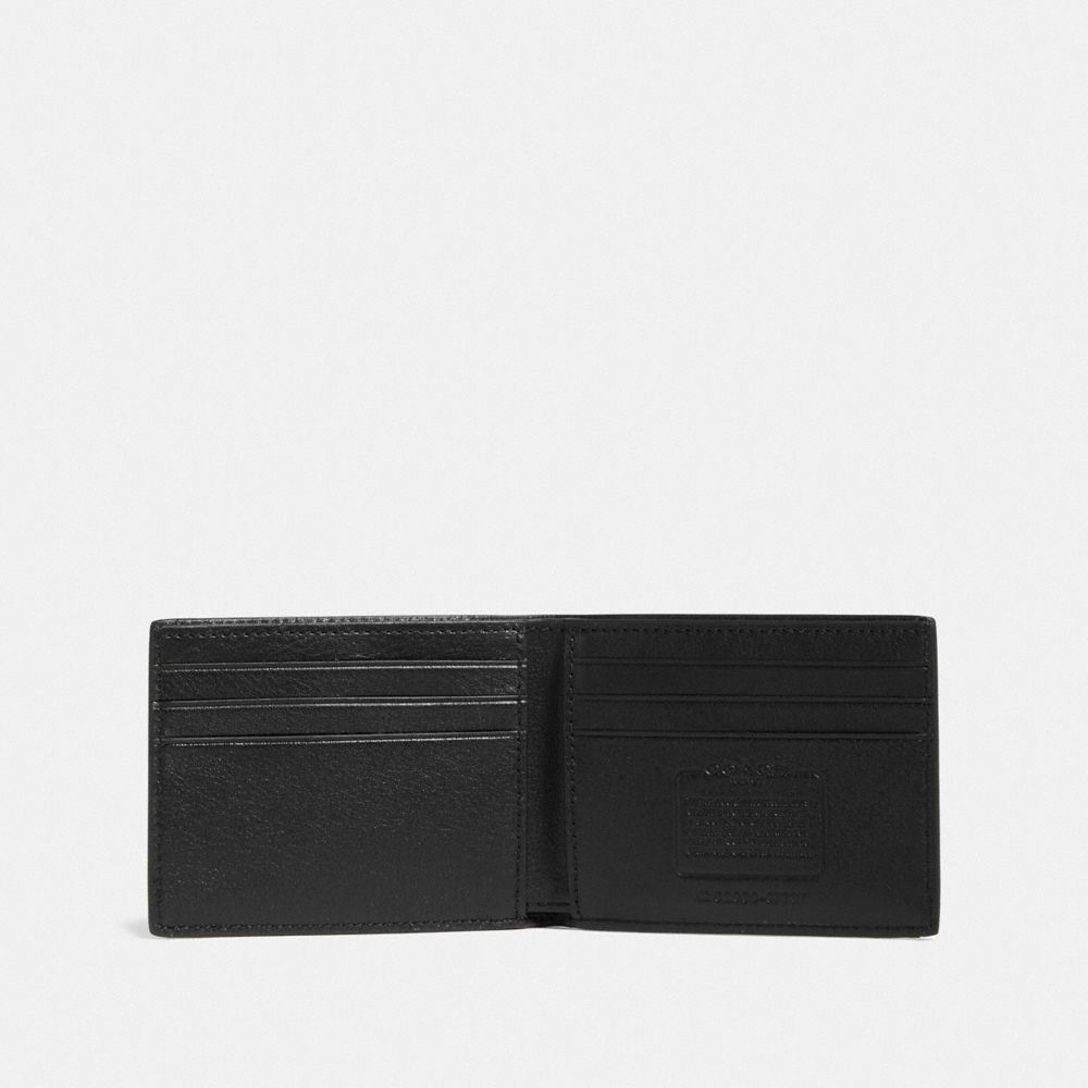 Coach Slim Billfold Wallet Sport Calf Leather/Black | 067-LMOYTH