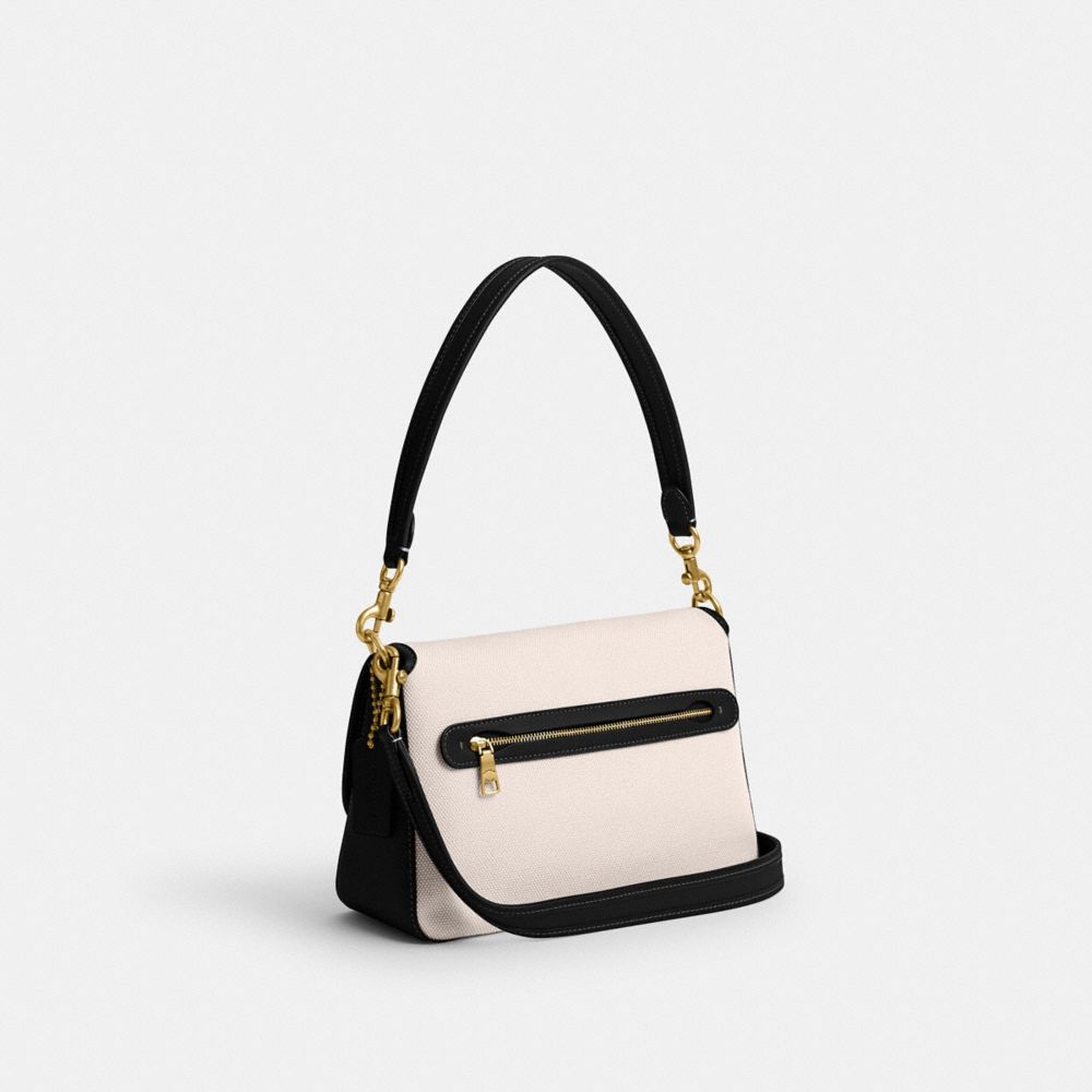 Coach Soft Tabby Shoulder Bag Brass/Salt Stone/Black | 081-SWPFLV