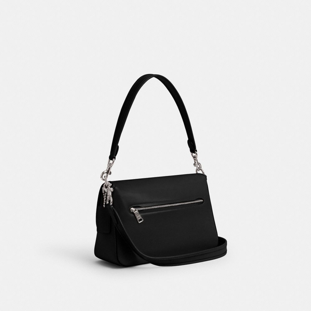 Coach Soft Tabby Shoulder Bag Silver/Black | 075-YZVLKN