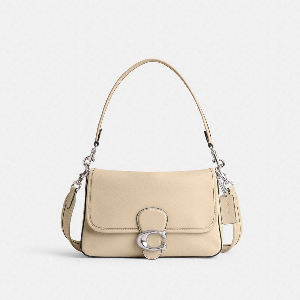 Coach Soft Tabby Shoulder Bag Smooth Leather/Silver/Ivory | 385-UKHGMP