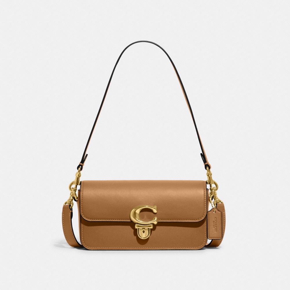 Coach Studio Baguette Bag Glovetanned Leather/Brass/Light Camel | 406-BIEOHW