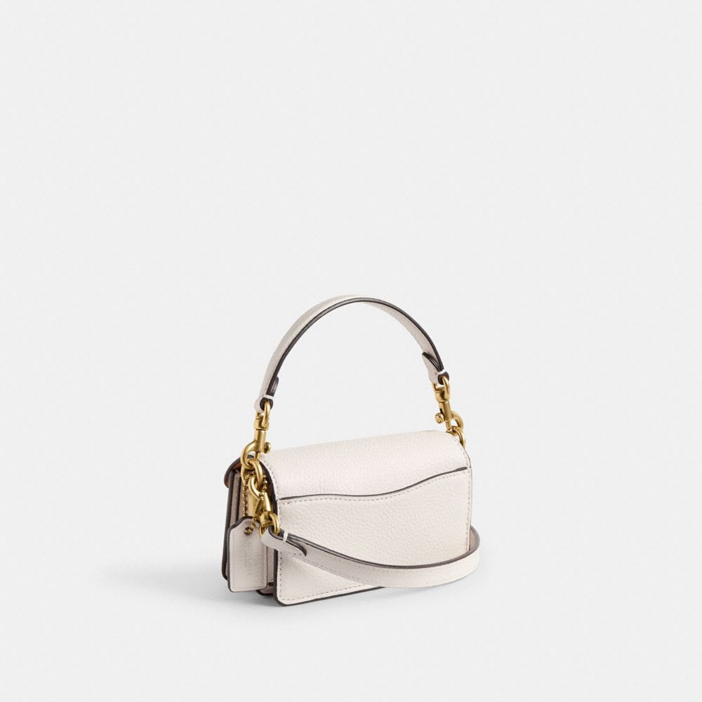 Coach Tabby Bag 12 Polished Pebble Leather/Brass/Chalk | 697-HNDJFS