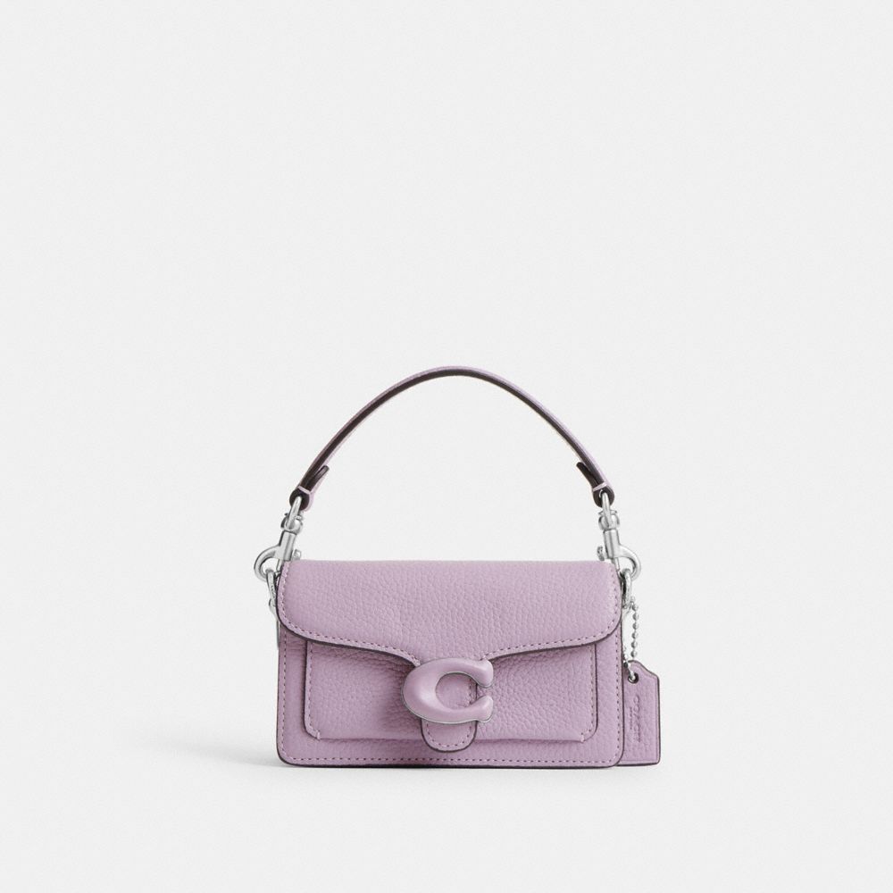 Coach Tabby Bag 12 Silver/Soft Purple | 815-ZIQVNW