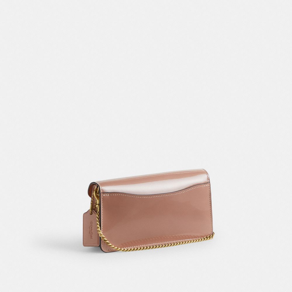 Coach Tabby Chain Clutch In Signature Leather Patent Leather/Brass/Cappuccino | 865-CBQJMX