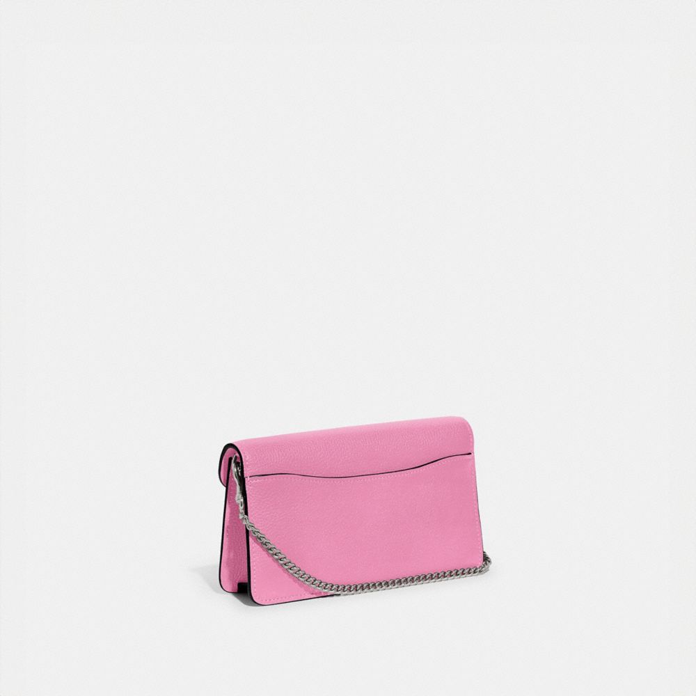 Coach Tabby Chain Clutch Polished Pebble Leather/Silver/Vivid Pink | 681-RALDIU