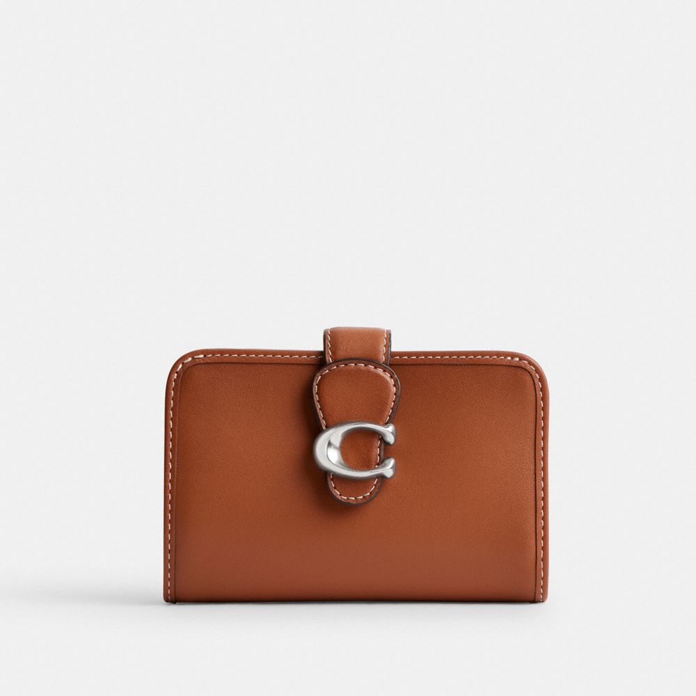 Coach Tabby Medium Wallet Glovetanned Leather/Silver/Burnished Amber | 360-DTABNF