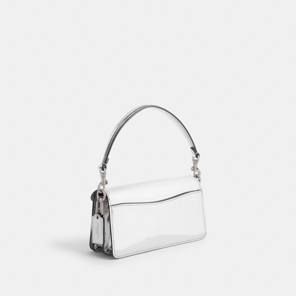 Coach Tabby Shoulder Bag 20 In Metallic Metallic Leather/Silver/Silver | 827-BNOFMV